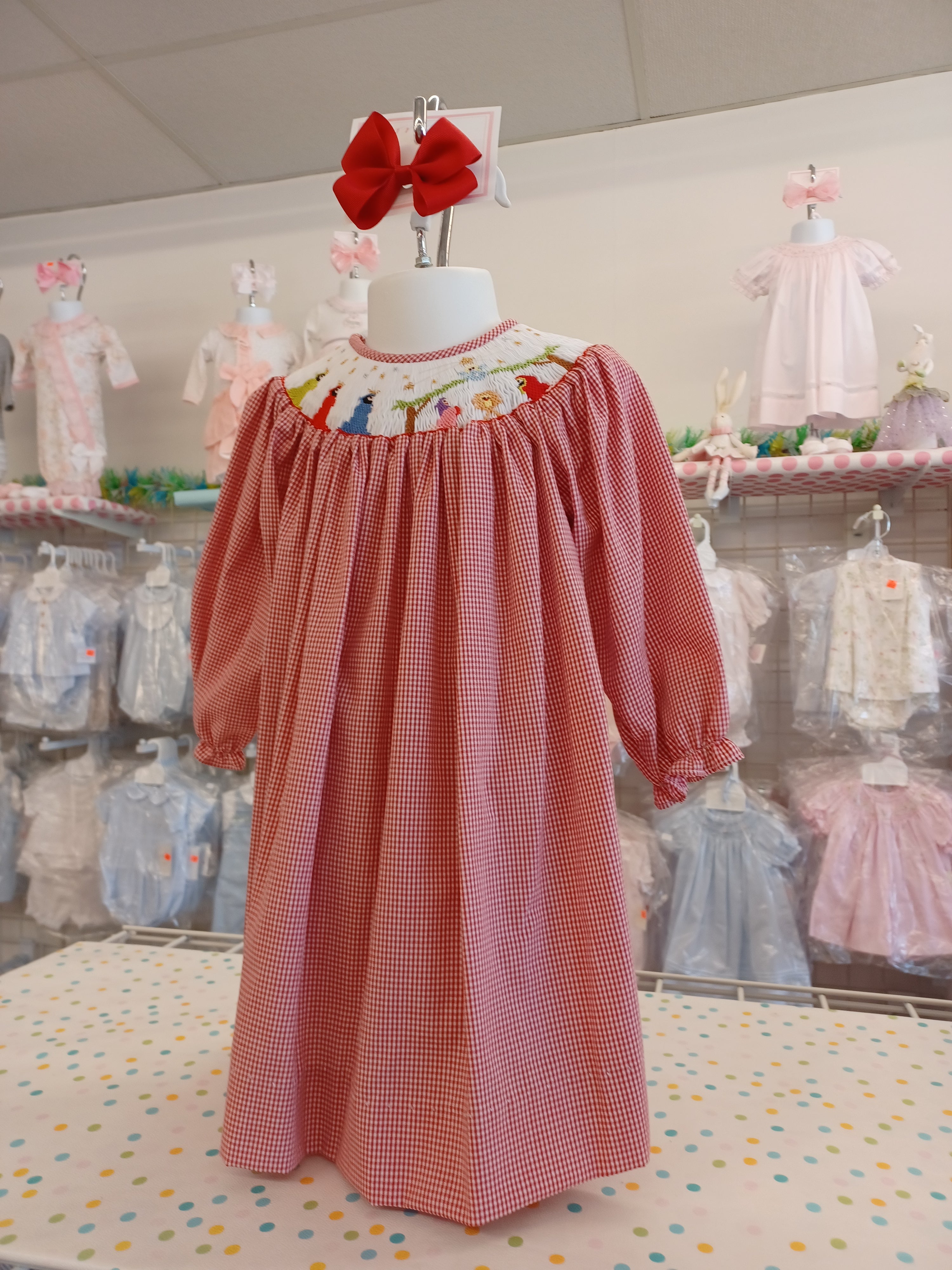 Girls Nativity smocked dress