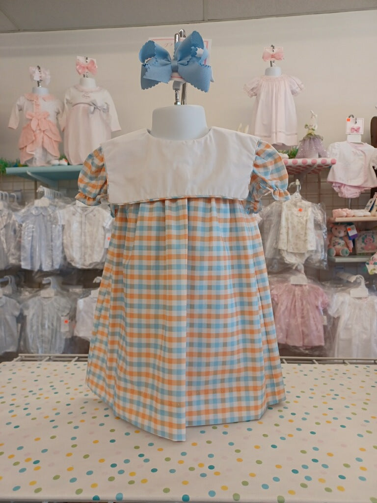 orange and blue striped dress Elasticated Blue & Orange Striped Midi Dress 3XL