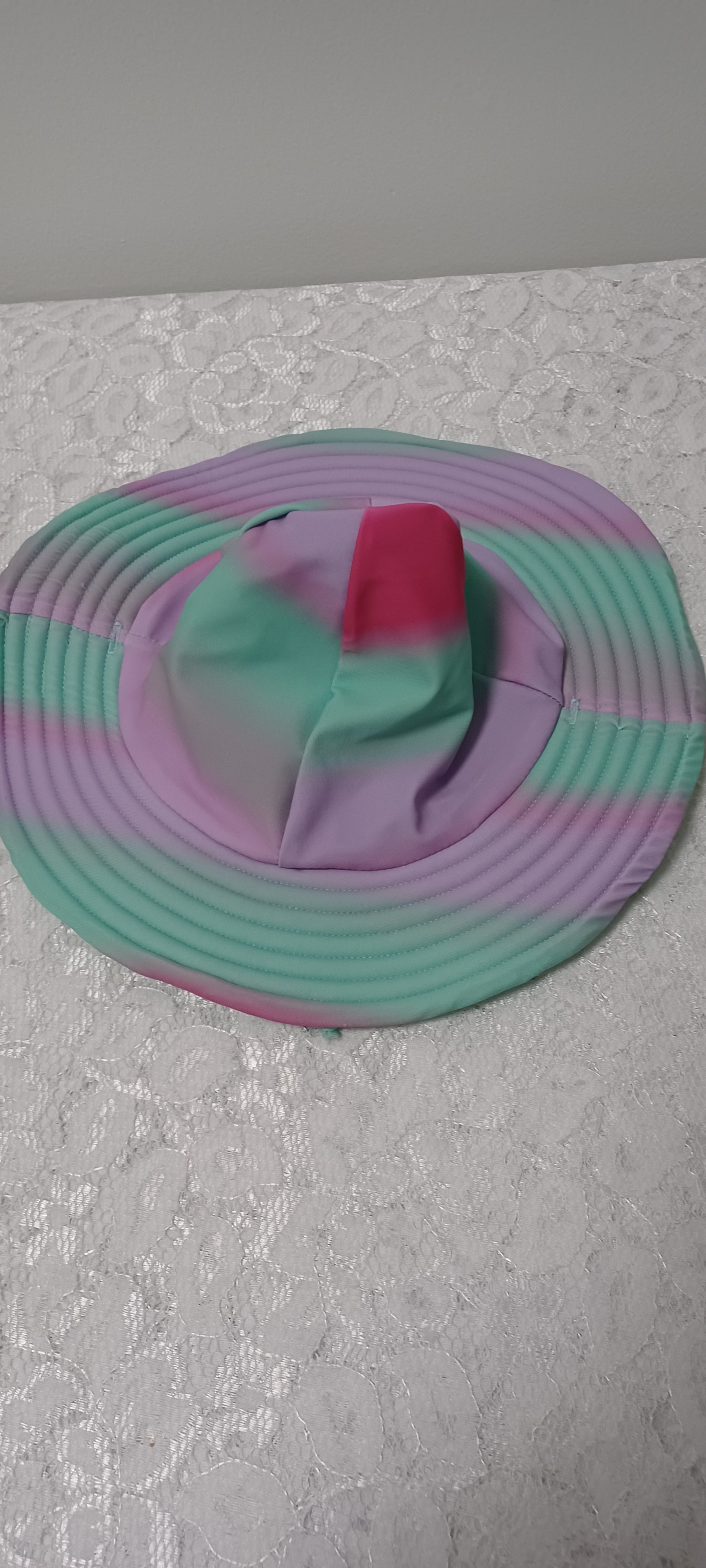 Girls Lavender Pink Mint Reversible Hat 3t