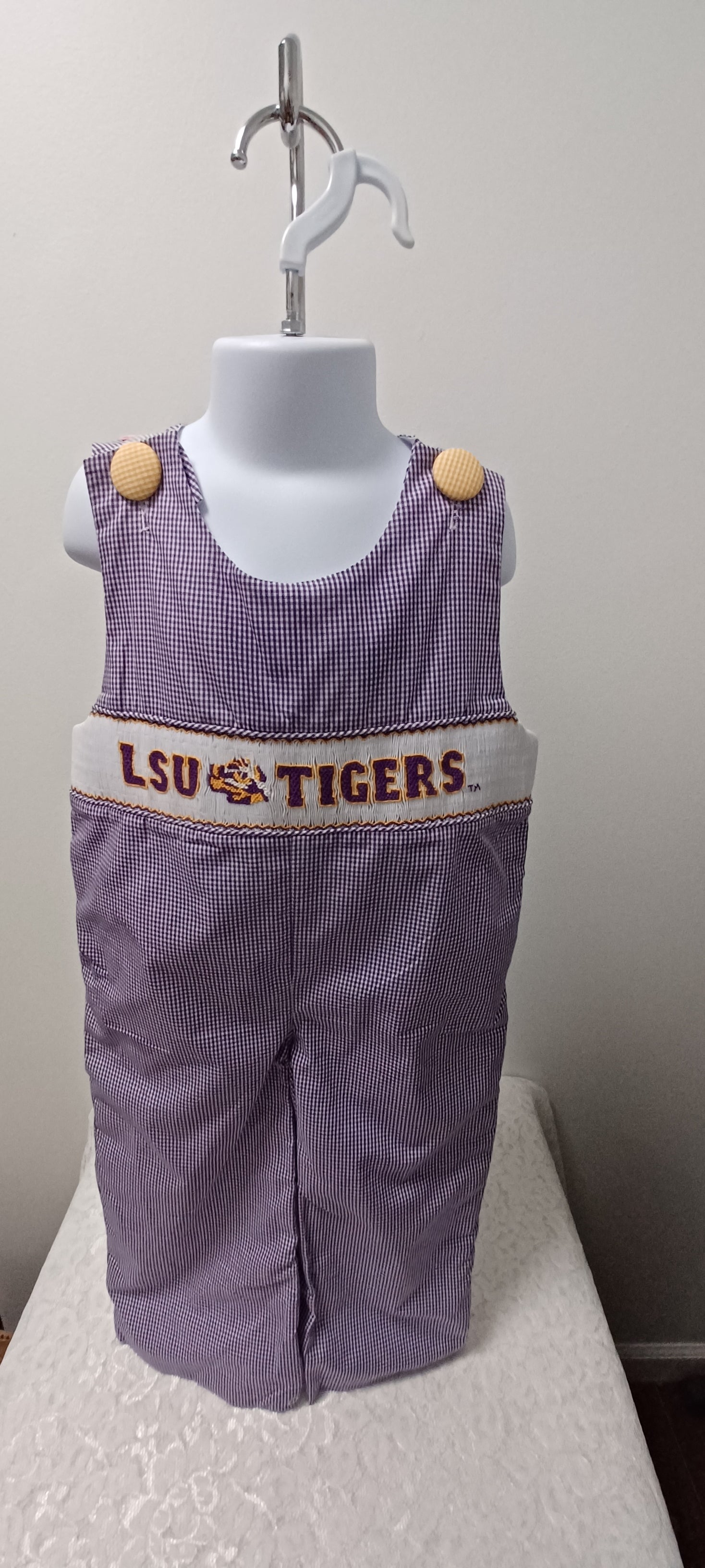 LSU Tigers 1pc Smocked Longall