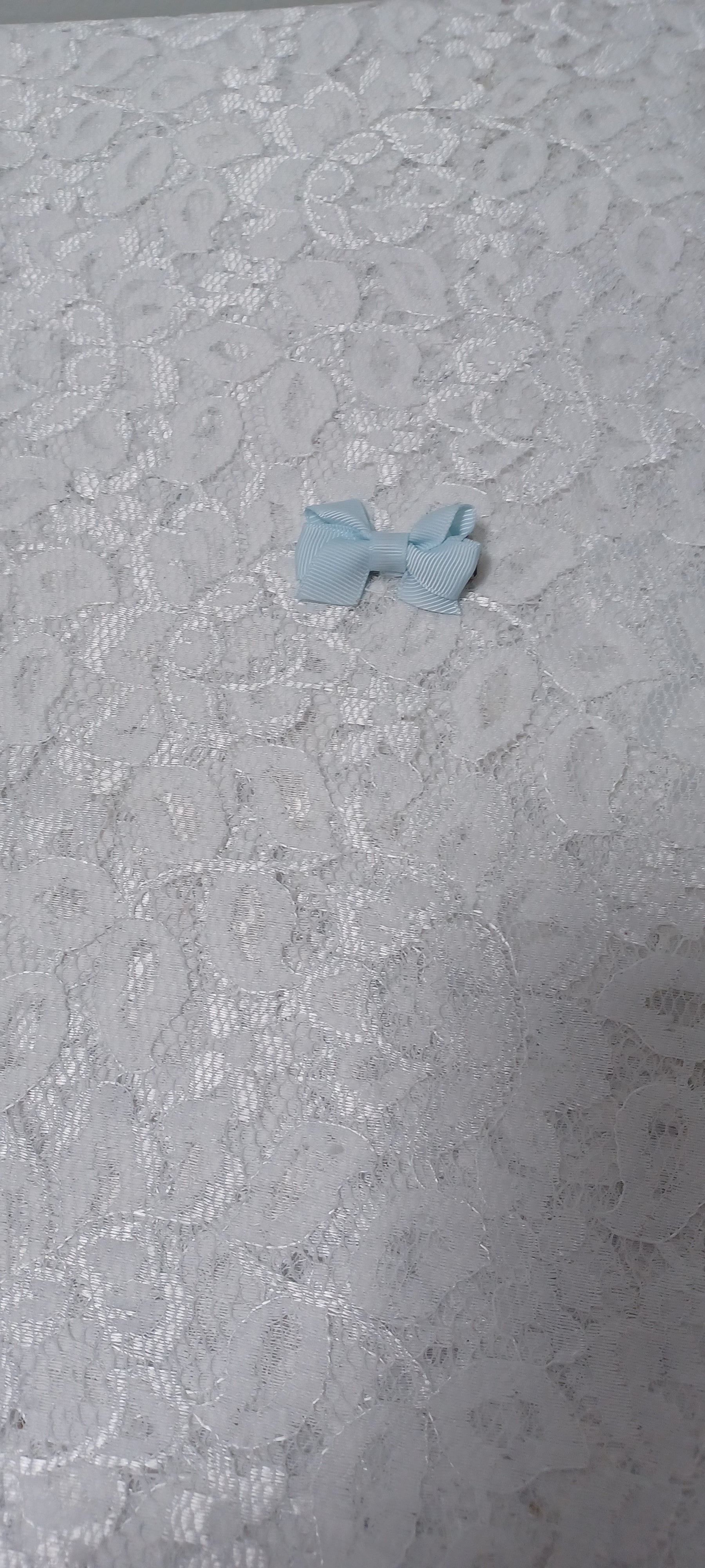 Pastel Blue Small Clip Hair Bow
