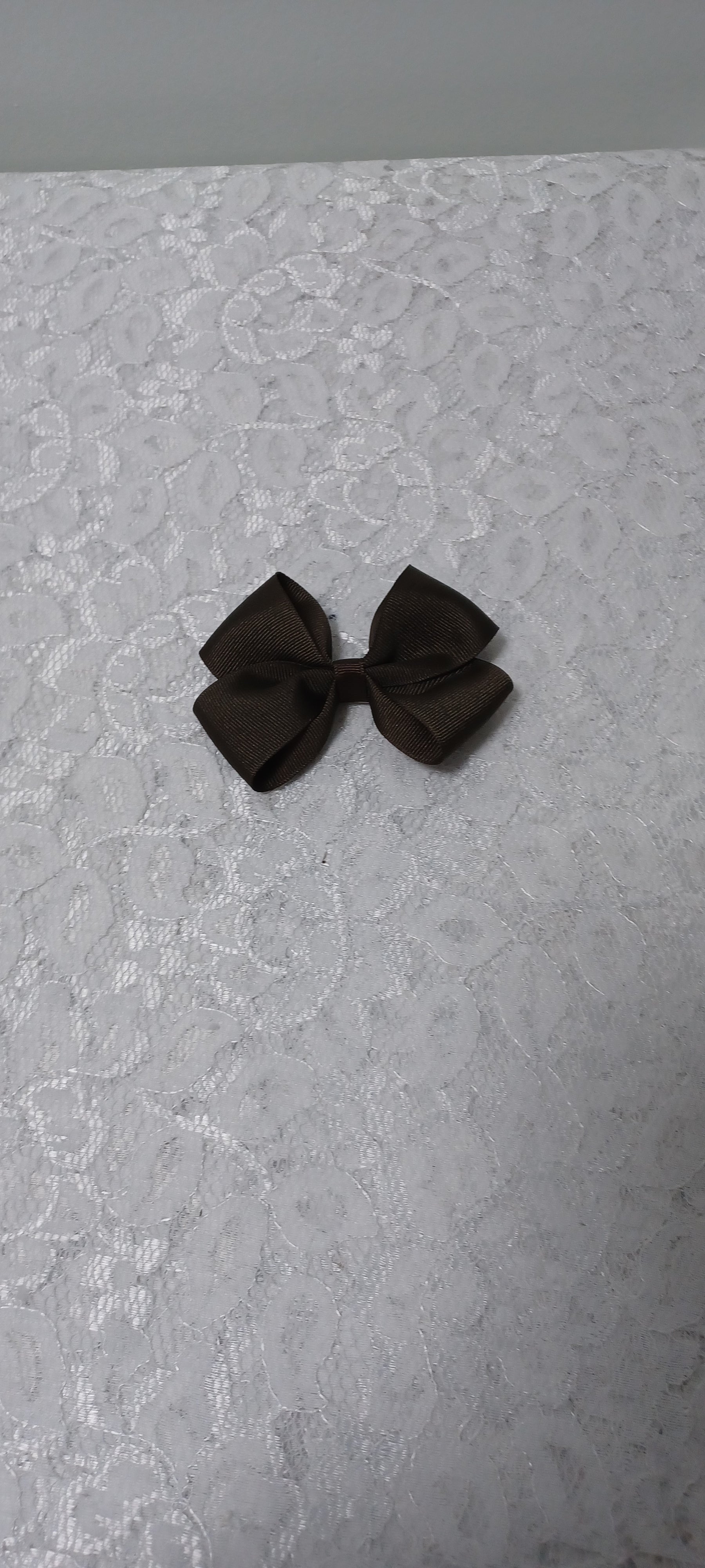 Brown Medium Clip Hairbow