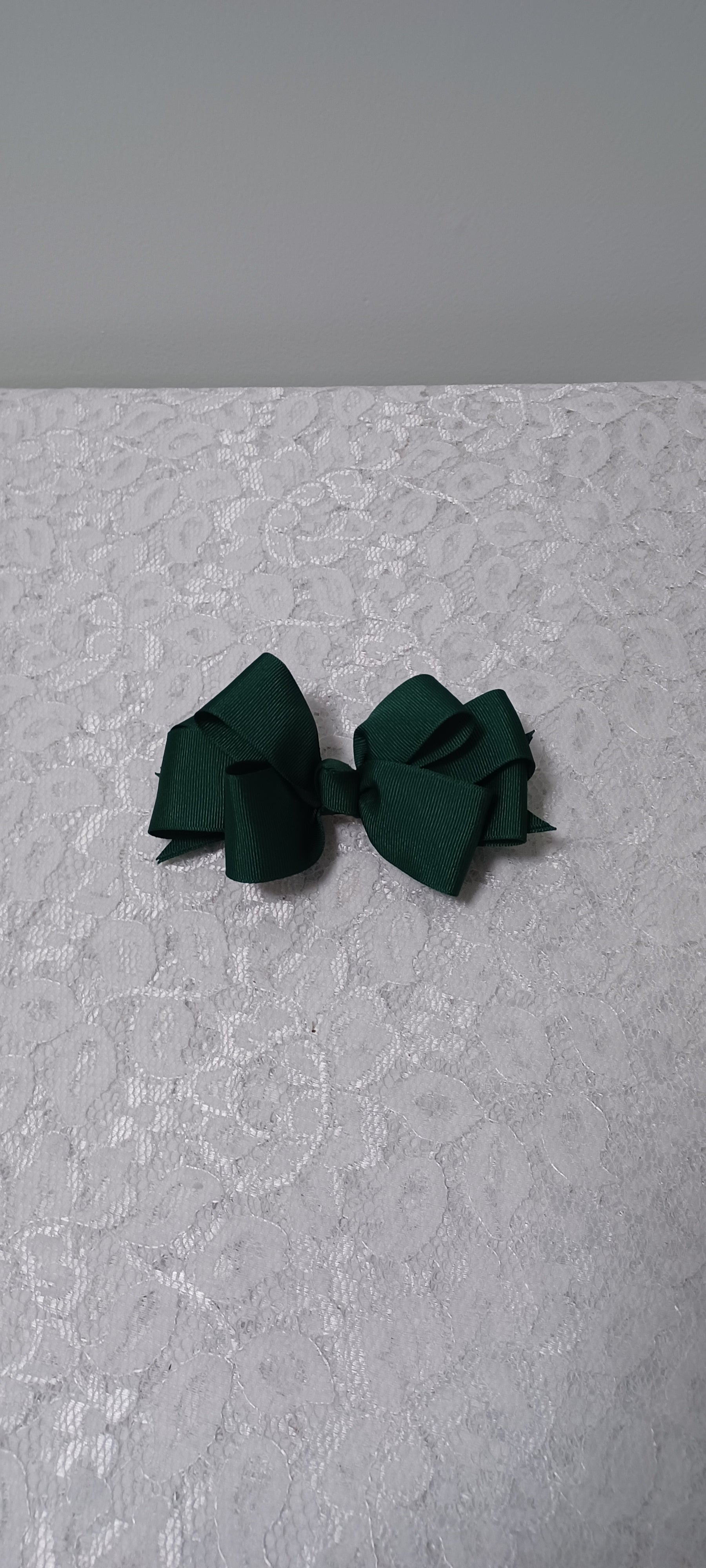 Hunter Green Barrette Bow