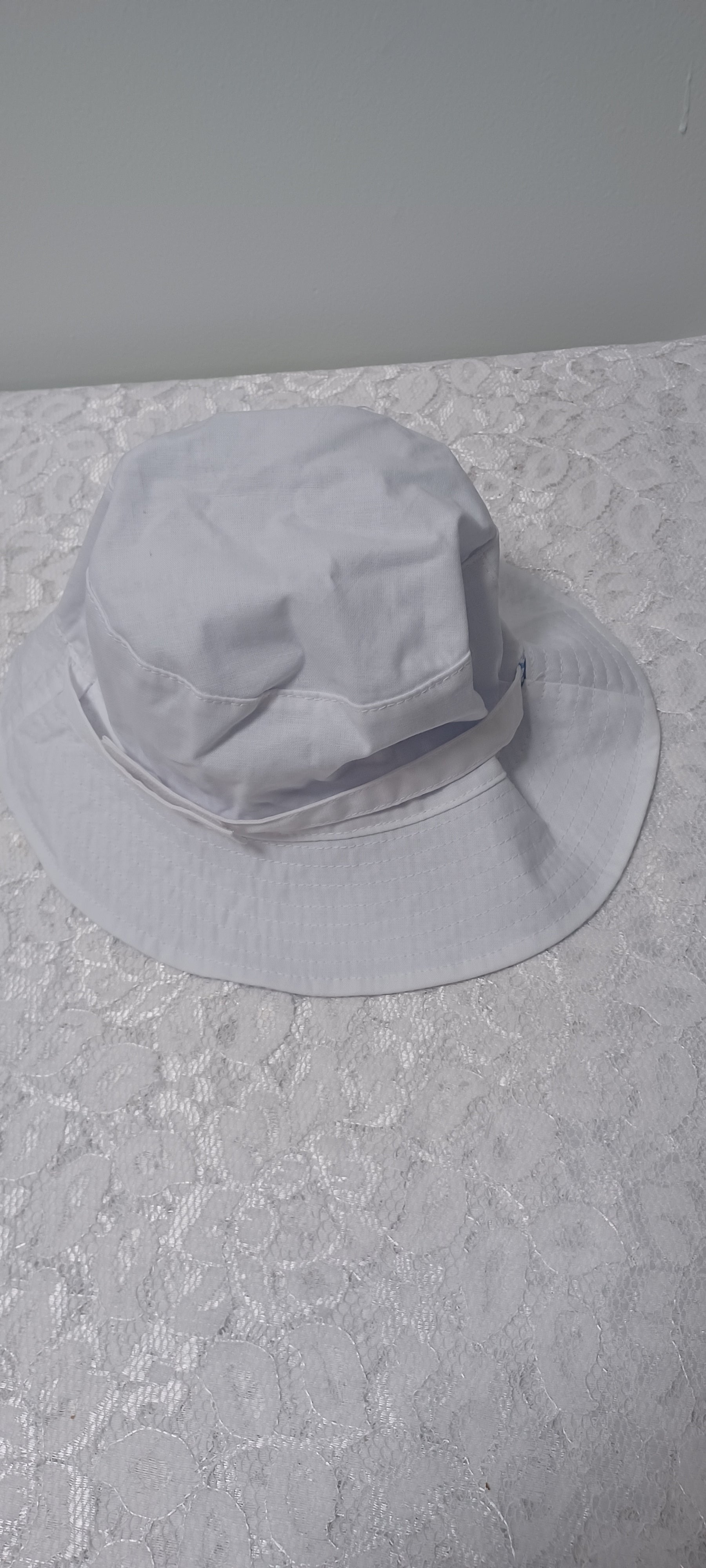 Boys Blue and White Stripe Reversible Hat Size 2t-4t