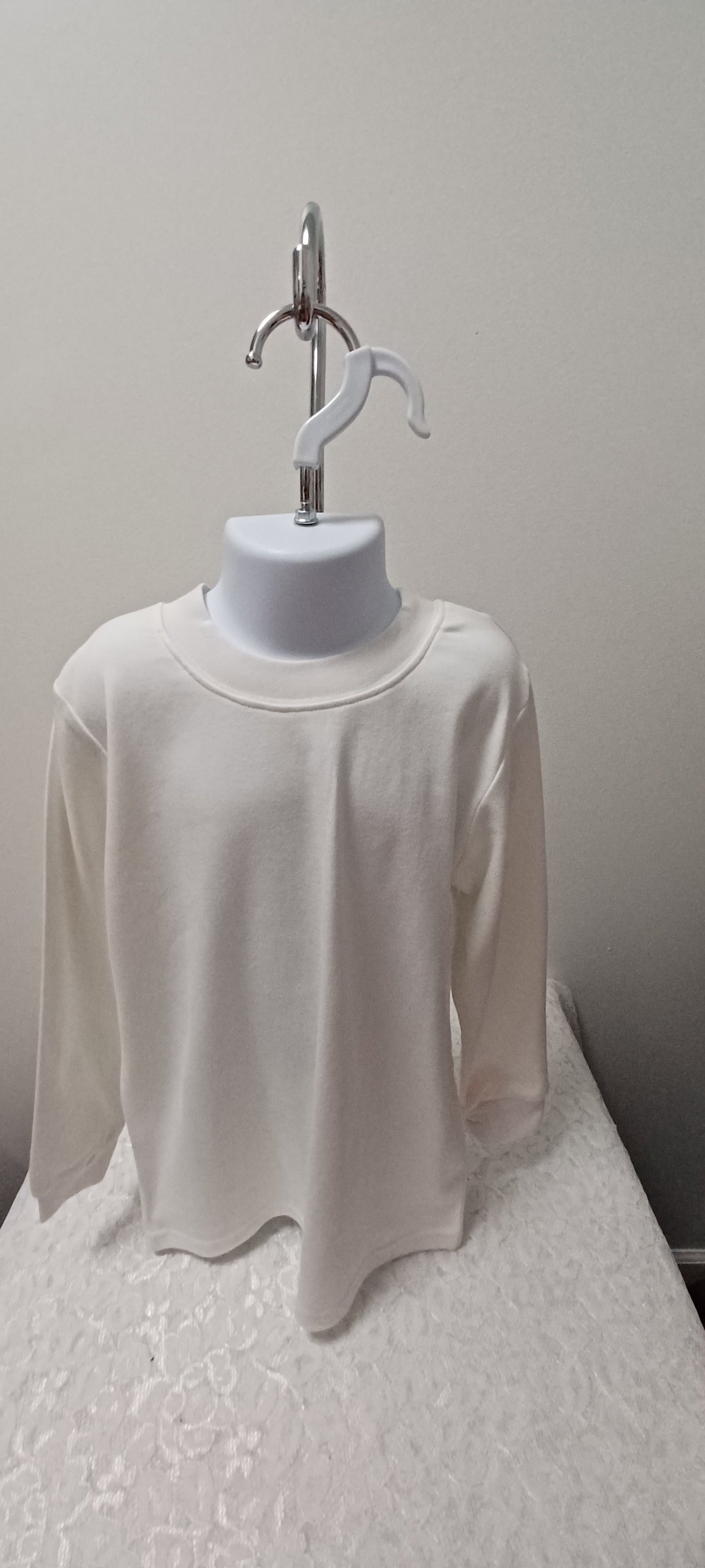 Girls White Mock Turtleneck