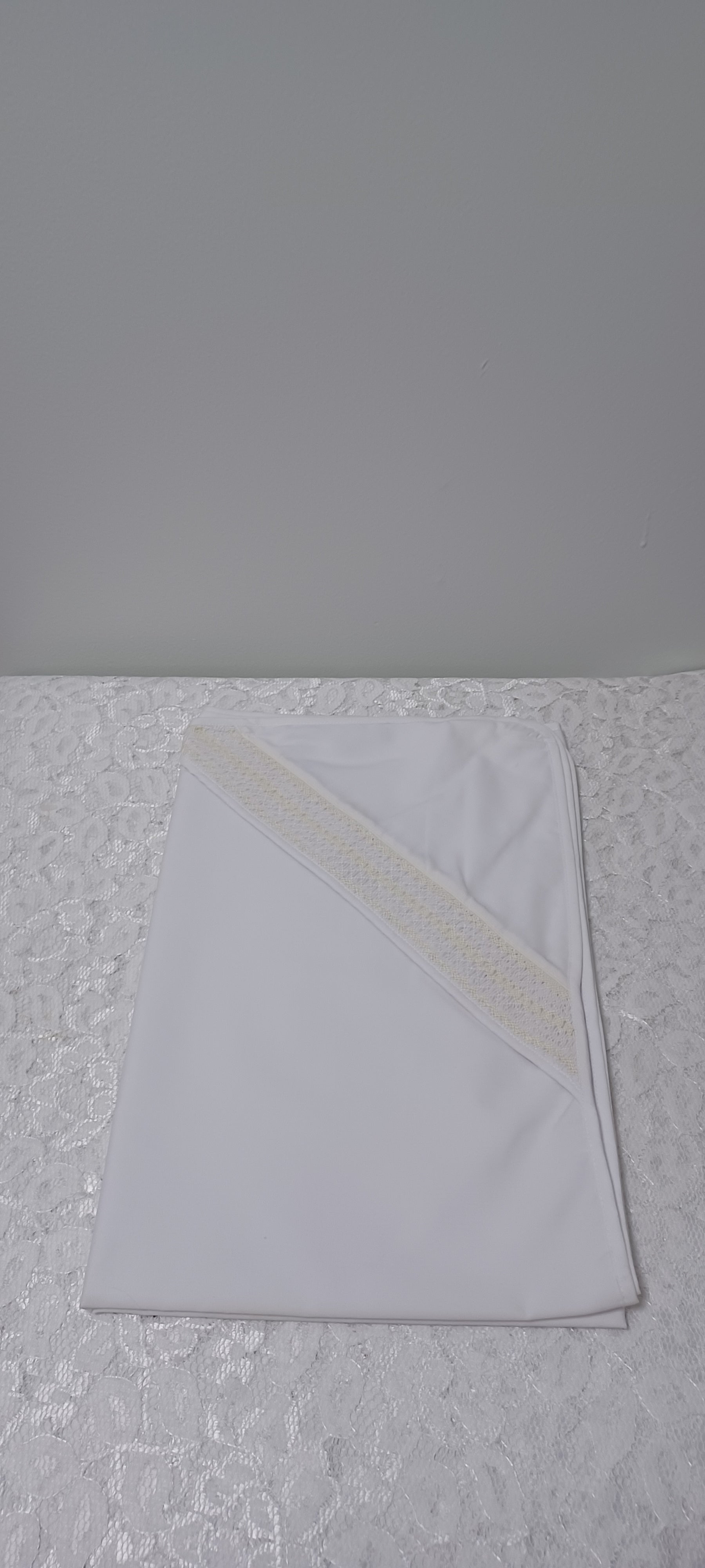 White Hooded Blanket With Yellow Smocking