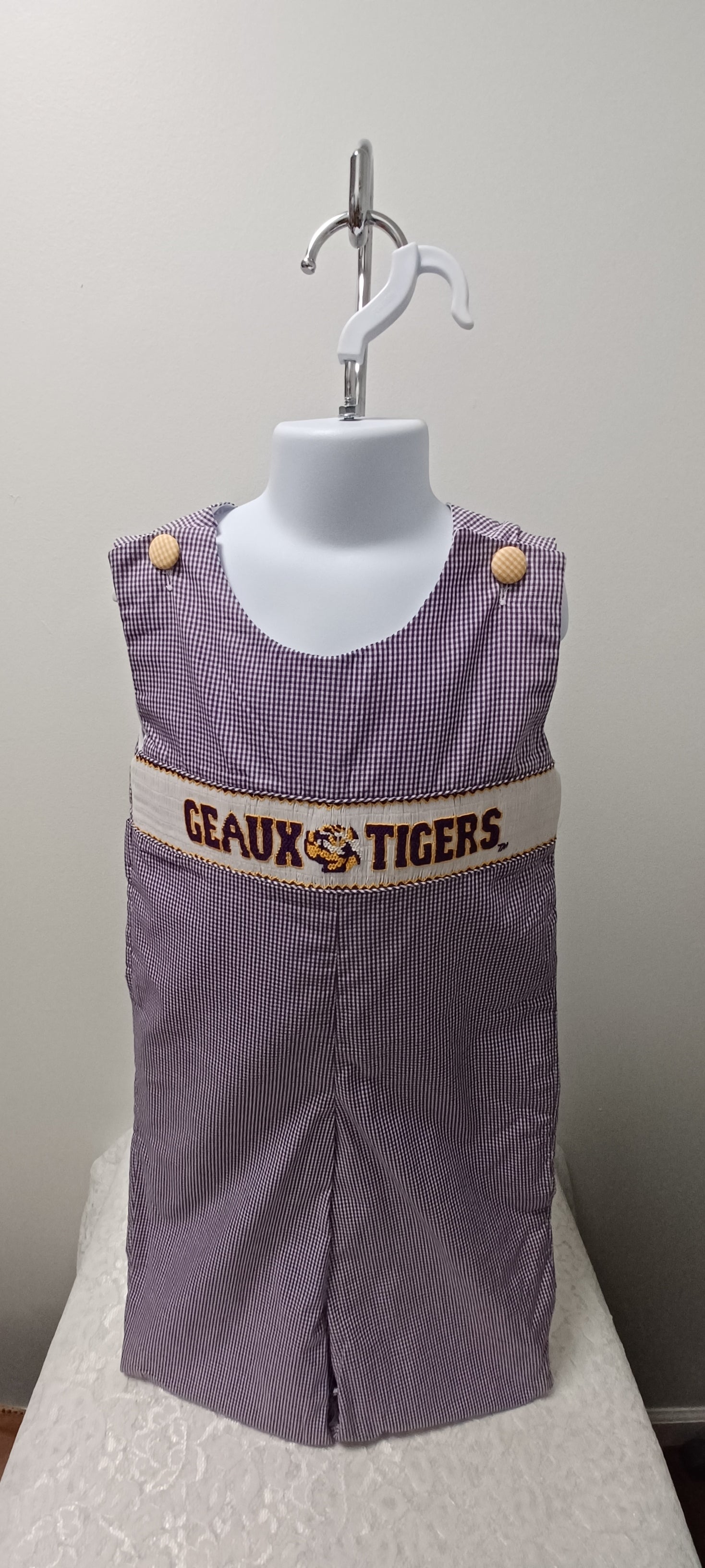 Geaux Tigers 1pc Smocked Longall