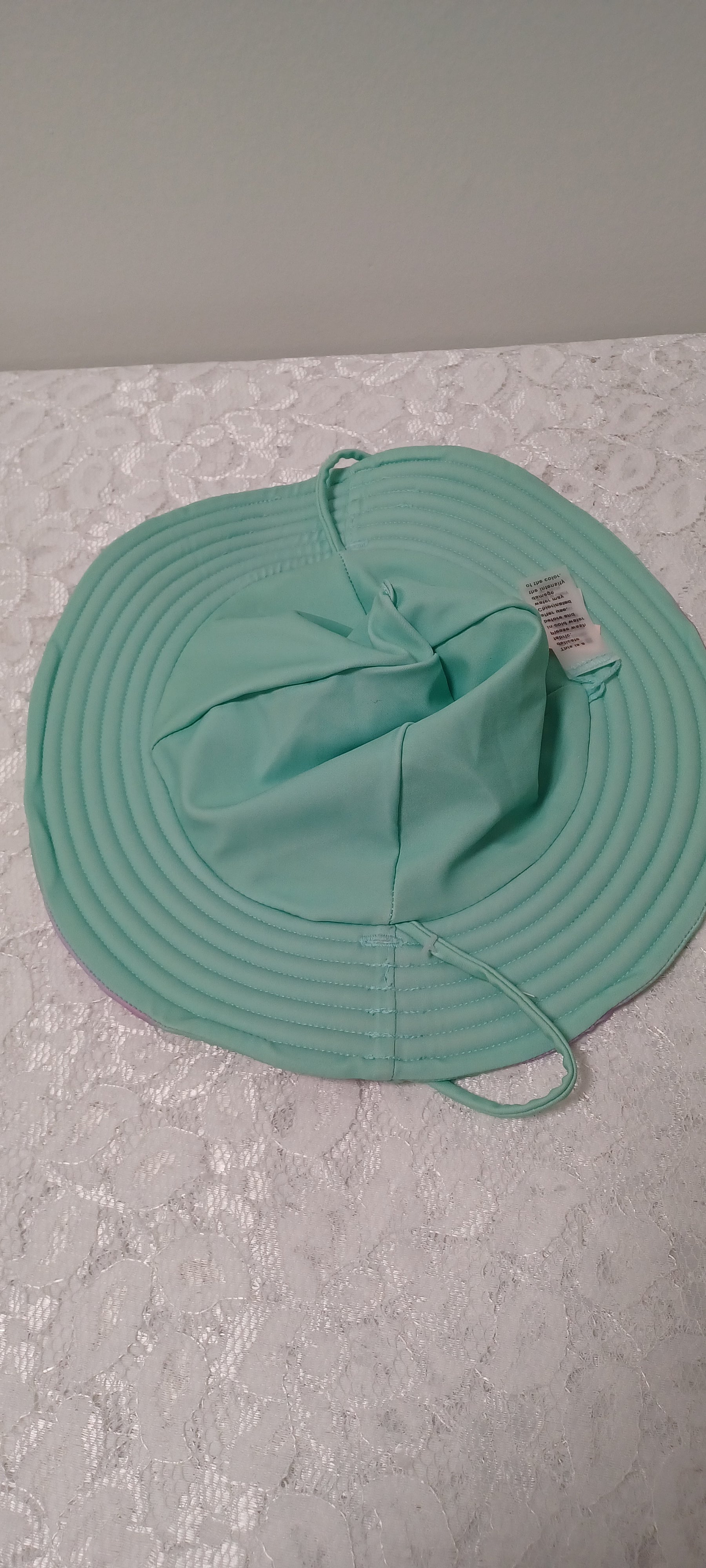 Girls Lavender Pink Mint Reversible Hat 3t