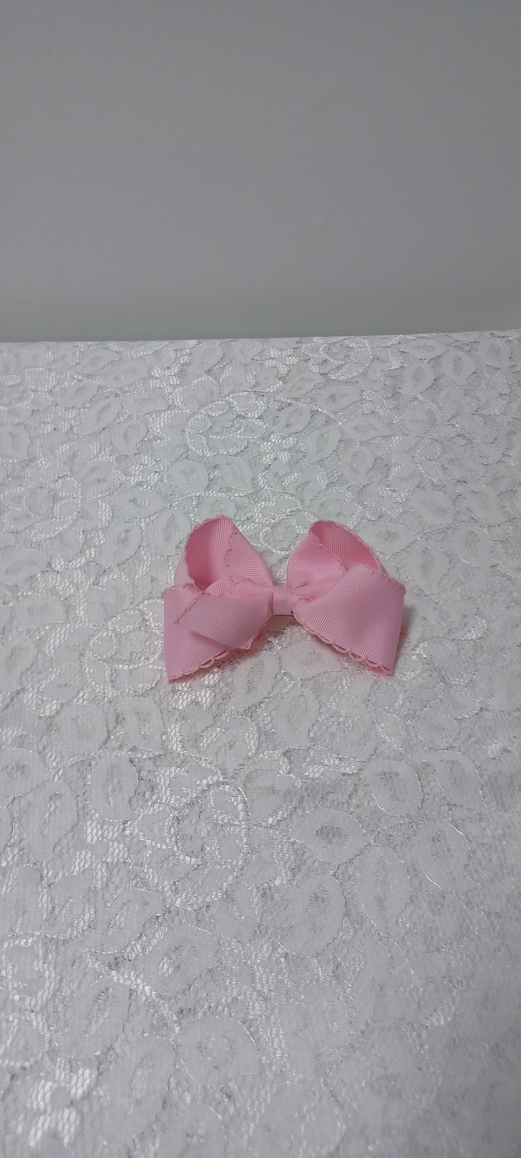 Girls Pink Clip Hair Bow