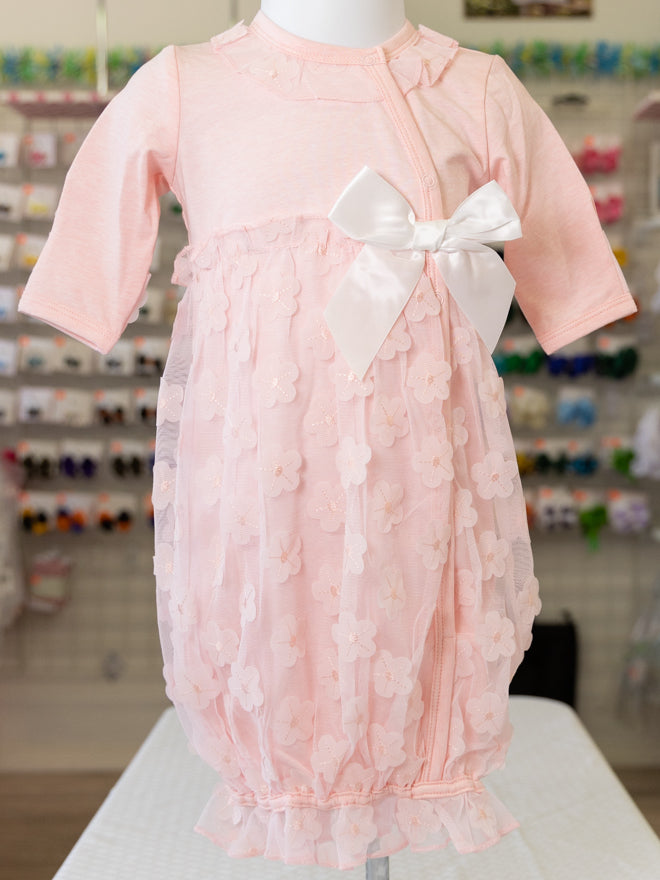 VINTAGE GOWN WITH BOW | Tricia's Baby Station VINTAGE GOWN WITH BOW | Tricia's Baby Station